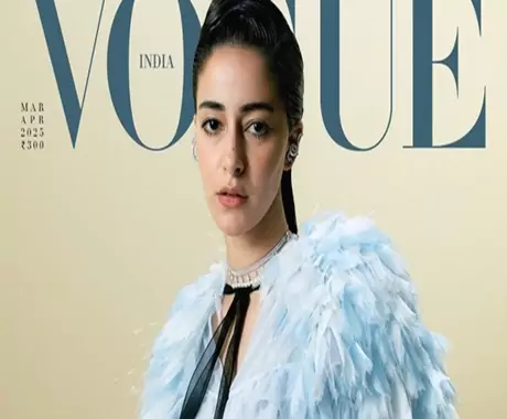 Ananya Panday transforms into an angel for her first-ever Vogue cover at 26 in see-through top and leather shorts